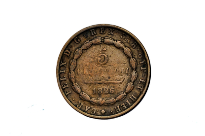 1826 P 5 Centesimi Kingdom of Sardinia Coin - Italian States - Carlos Felice (Charles Felix) - Unique Find - Piedmont-Sardinia