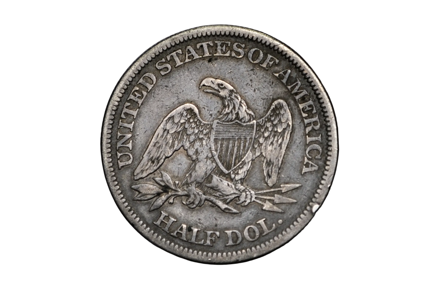 1860 Seated Liberty Half Dollar - VF, Nice Original Coin - 1860 Liberty Seated Silver Half Dollar 1860