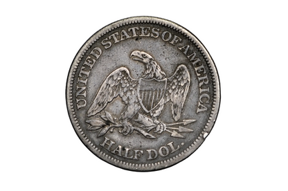 1860 Seated Liberty Half Dollar - VF, Nice Original Coin - 1860 Liberty Seated Silver Half Dollar 1860