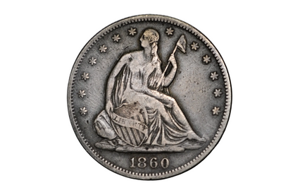 1860 Seated Liberty Half Dollar - VF, Nice Original Coin - 1860 Liberty Seated Silver Half Dollar 1860