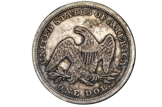 1847 Seated Dollar - VF+/XF Detail, Scratches, Discounted - 1847 Liberty Seated Silver Dollar - Scarce Coin Type, Rare, 1847 Dollar 1847