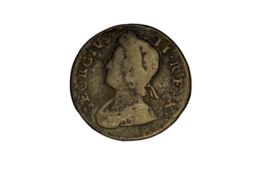 1756 Great Britain Copper Half Penny George II - George II Halfpenny Dated 1756 British Copper