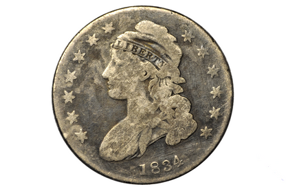 1834 Capped Bust Half Dollar - G/VG - 1834 Half Dollar US Half Dollar 1834 - Early American Coin