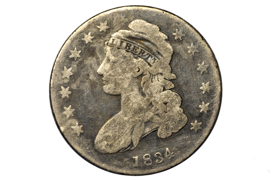 1834 Capped Bust Half Dollar - G/VG - 1834 Half Dollar US Half Dollar 1834 - Early American Coin