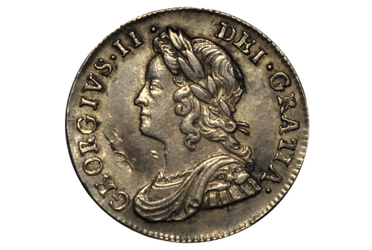 1739 Three Pence from the reign of King George II in a high grade state. 

