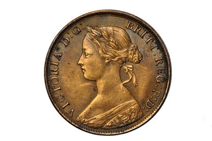 1861 Great Britain Half Penny - Unc. Detail - UK Halfpenny 1861 England 1/2 Cent - Beautiful Coin