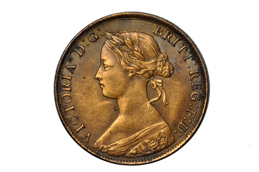 1861 Great Britain Half Penny - Unc. Detail - UK Halfpenny 1861 England 1/2 Cent - Beautiful Coin