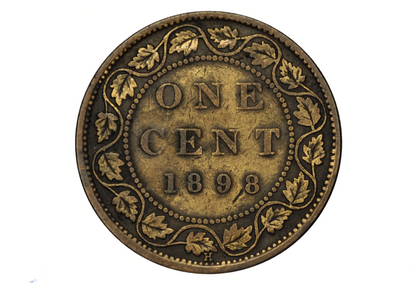 1898 Canadian Cent - Rarer Date - Choose by Grade/Condition - Queen Victoria - One Cent Canada 1898 Large Cent - 1898 Large Cent