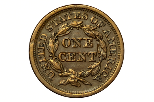 1857 Large Cent - Rare, Small Date, High Grade - 1857 US One Cent - Last Year Made!