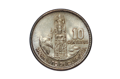 1965 Guatemala 10 Centavos - Choice UNC. - Republic of Guatemala Coin - Guatemala Quetzal
