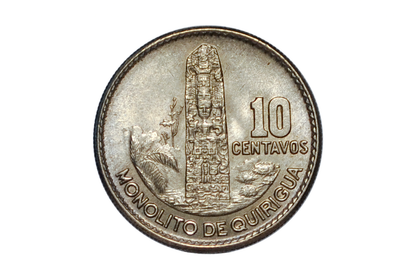 1965 Guatemala 10 Centavos - Choice UNC. - Republic of Guatemala Coin - Guatemala Quetzal