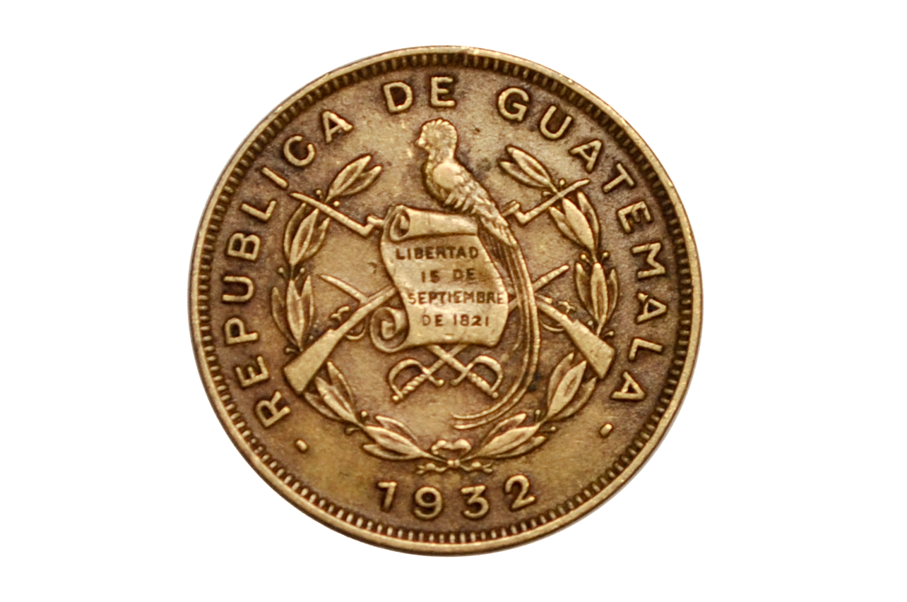 1932 Guatemala 1 Centavo - 3 Million Made - Republic of Guatemala Coin - Guatemala Quetzal
