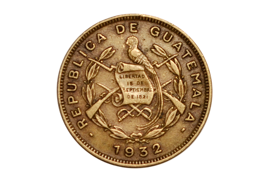 1932 Guatemala 1 Centavo - 3 Million Made - Republic of Guatemala Coin - Guatemala Quetzal