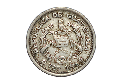 1959 Silver Guatemala 10 Centavos - 461,000 Made - Republic of Guatemala Coin - Guatemala Quetzal