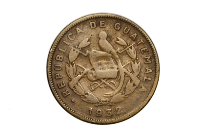 1932 Guatemala 2 Centavos - 3 Million Made - Republic of Guatemala Coin - Guatemala Quetzal
