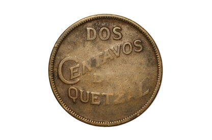 1932 Guatemala 2 Centavos - 3 Million Made - Republic of Guatemala Coin - Guatemala Quetzal