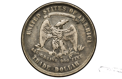 1876 Trade Dollar - Rarer Date - 1876-P Silver US Trade Dollar - Affordable Coin, Low Mintage