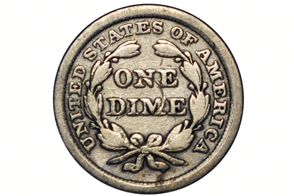 1856 Seated Liberty Dime, Small Date  - VG - 1856 P Silver Dime / 1856 Liberty Seated Dime Small Date Variety