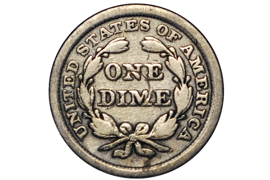 1856 Seated Liberty Dime, Small Date  - VG - 1856 P Silver Dime / 1856 Liberty Seated Dime Small Date Variety