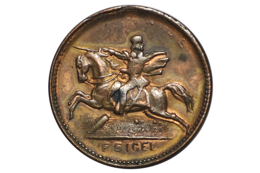 1863 Civil War Token Union For Ever Hero of Pea Ridge General Franz Sigel - AU Condition - Patriotic Civil War Tokens, United States Copper