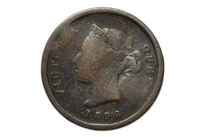 1898 Victorian Cyprus 1/4 Piastre - 72,000 Made - Queen Victoria - 1/4 Piastre Cyprus