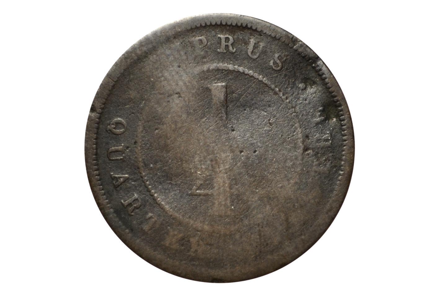 1898 Victorian Cyprus 1/4 Piastre - 72,000 Made - Queen Victoria - 1/4 Piastre Cyprus
