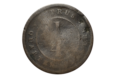 1898 Victorian Cyprus 1/4 Piastre - 72,000 Made - Queen Victoria - 1/4 Piastre Cyprus