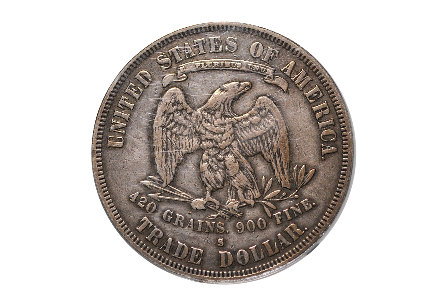 1878-S Trade Dollar - XF Details, Scratched, Cleaned - ANACS - 1878 S Trade Dollar - Authentic Silver Us Trade Dollar