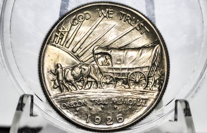 1926 Oregon Trail Half Dollar - MS64 (Uncirculated) - 1926 Oregon Trail Memorial 1926 Oregon Trail Half, Authentic