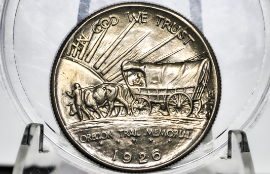 1926 Oregon Trail Half Dollar - MS64 (Uncirculated) - 1926 Oregon Trail Memorial 1926 Oregon Trail Half, Authentic