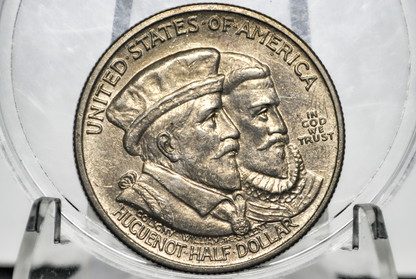 Authentic 1924 Huguenot-Walloon Half Dollar - Choice AU - New Netherland Walloon Huguenot Commemorative Half Dollar