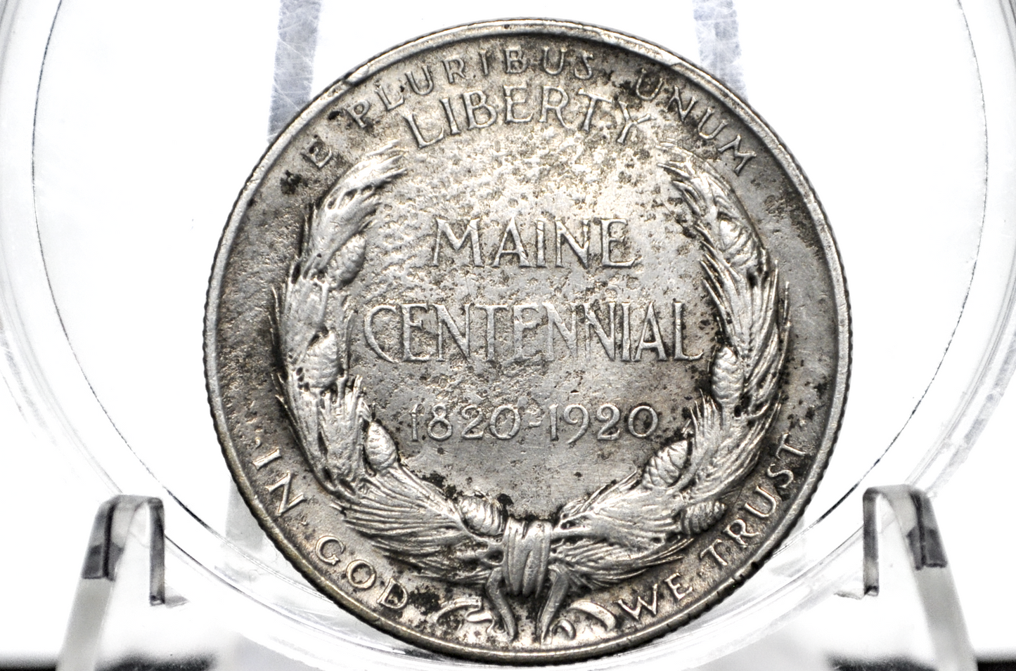 1920 Maine Centennial Half Dollar - AU Details, Cleaned - State of Maine Silver Commemorative Half Dollar 1920, Scarce