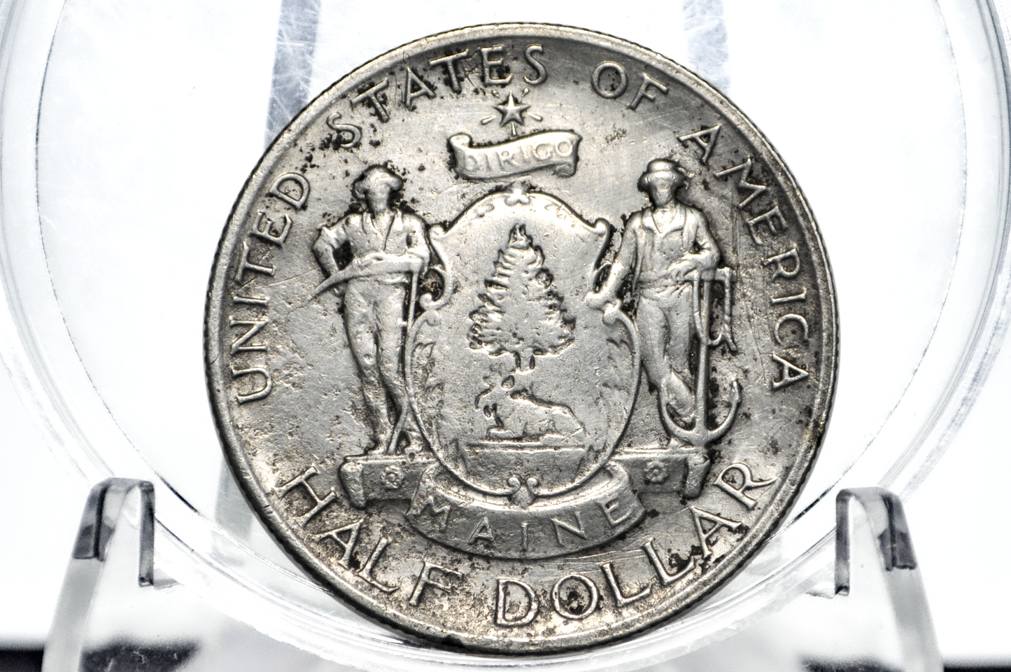 1920 Maine Centennial Half Dollar - AU Details, Cleaned - State of Maine Silver Commemorative Half Dollar 1920, Scarce