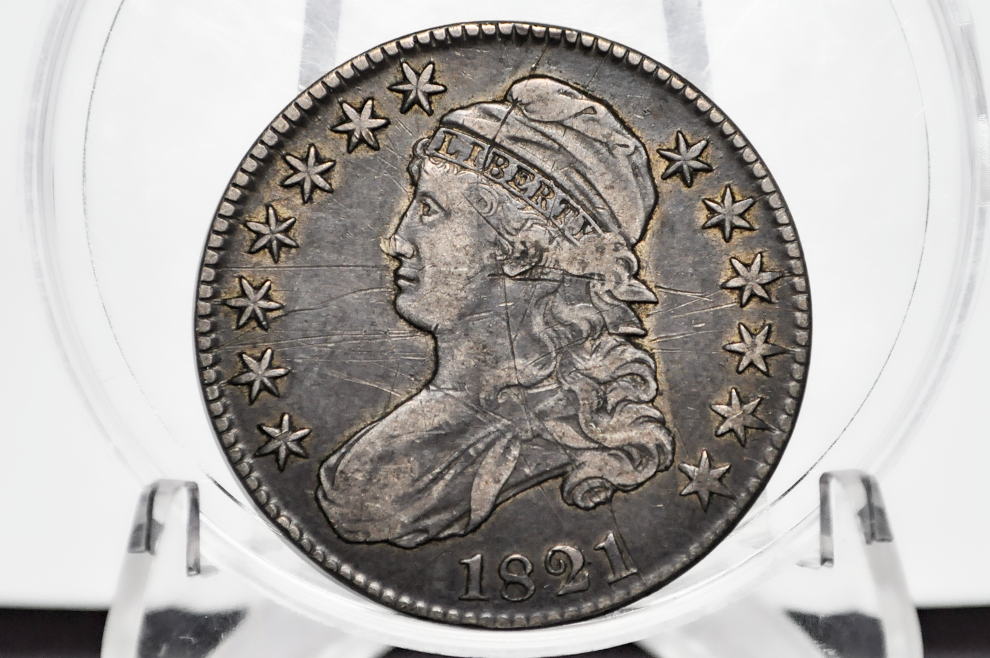 1821 Capped Bust Half Dollar - VF Detail - 1821 Half Dollar US - Half Dollar 1821 - Rare Early Half