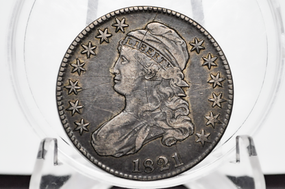 1821 Capped Bust Half Dollar - VF Detail - 1821 Half Dollar US - Half Dollar 1821 - Rare Early Half