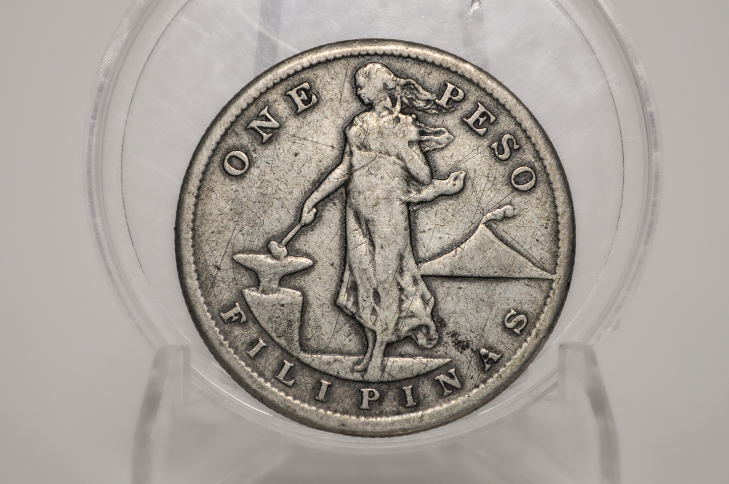 1907 Silver Philippines One Peso - 1907 S Silver One Peso - San Francisco Mint, Filipinas One Peso 1907