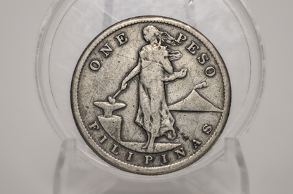 1907 Silver Philippines One Peso - 1907 S Silver One Peso - San Francisco Mint, Filipinas One Peso 1907