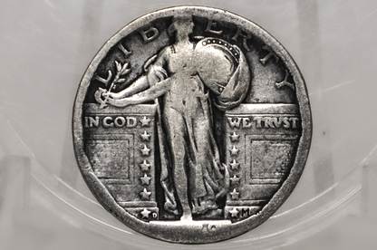 1920-D Standing Liberty Quarter - Key Date, VG Details - 1920 D Silver Quarter - Rarer Date Standing Liberty