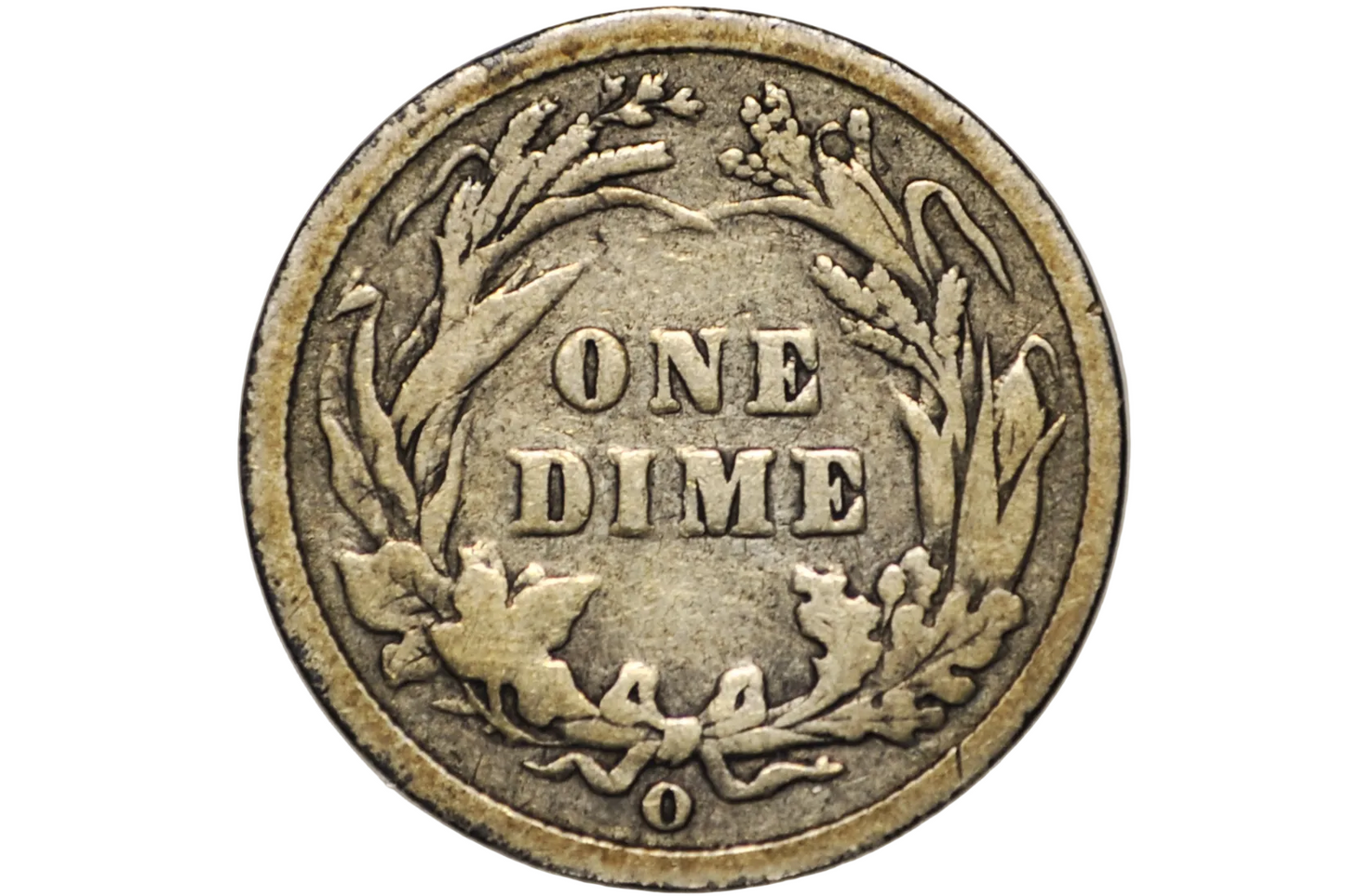 1894-O Barber Silver Dime - VG - 1894 O Silver Dime, New Orleans Mint