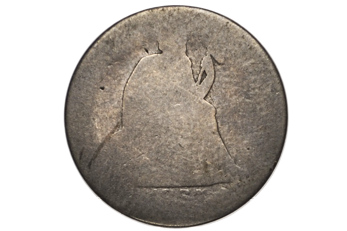1867 US Silver Dime featuring the Seated Liberty design