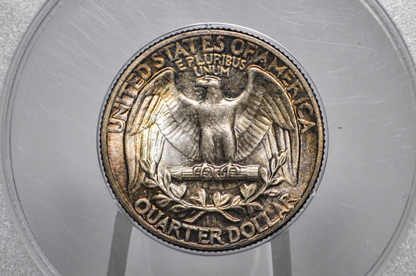 PCGS Rattler 1942 Washington Quarter MS65 - 1980's PCGS Holder - 1942 Quarter MS65