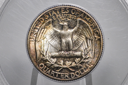 PCGS Rattler 1942 Washington Quarter MS65 - 1980's PCGS Holder - 1942 Quarter MS65