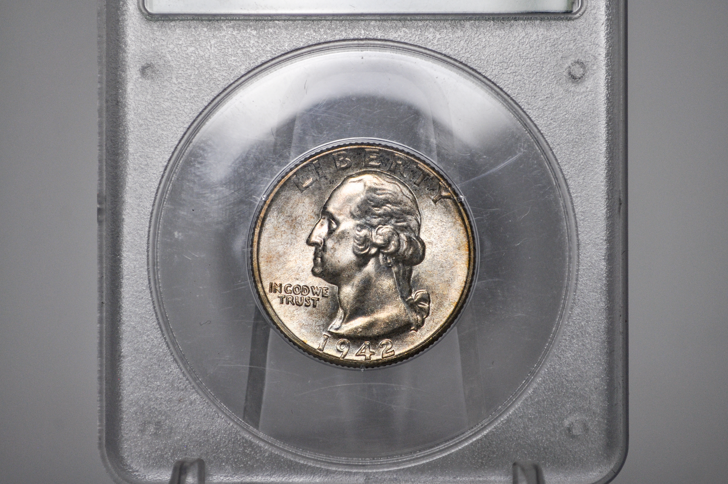 PCGS Rattler 1942 Washington Quarter MS65 - 1980's PCGS Holder - 1942 Quarter MS65 (Copy)
