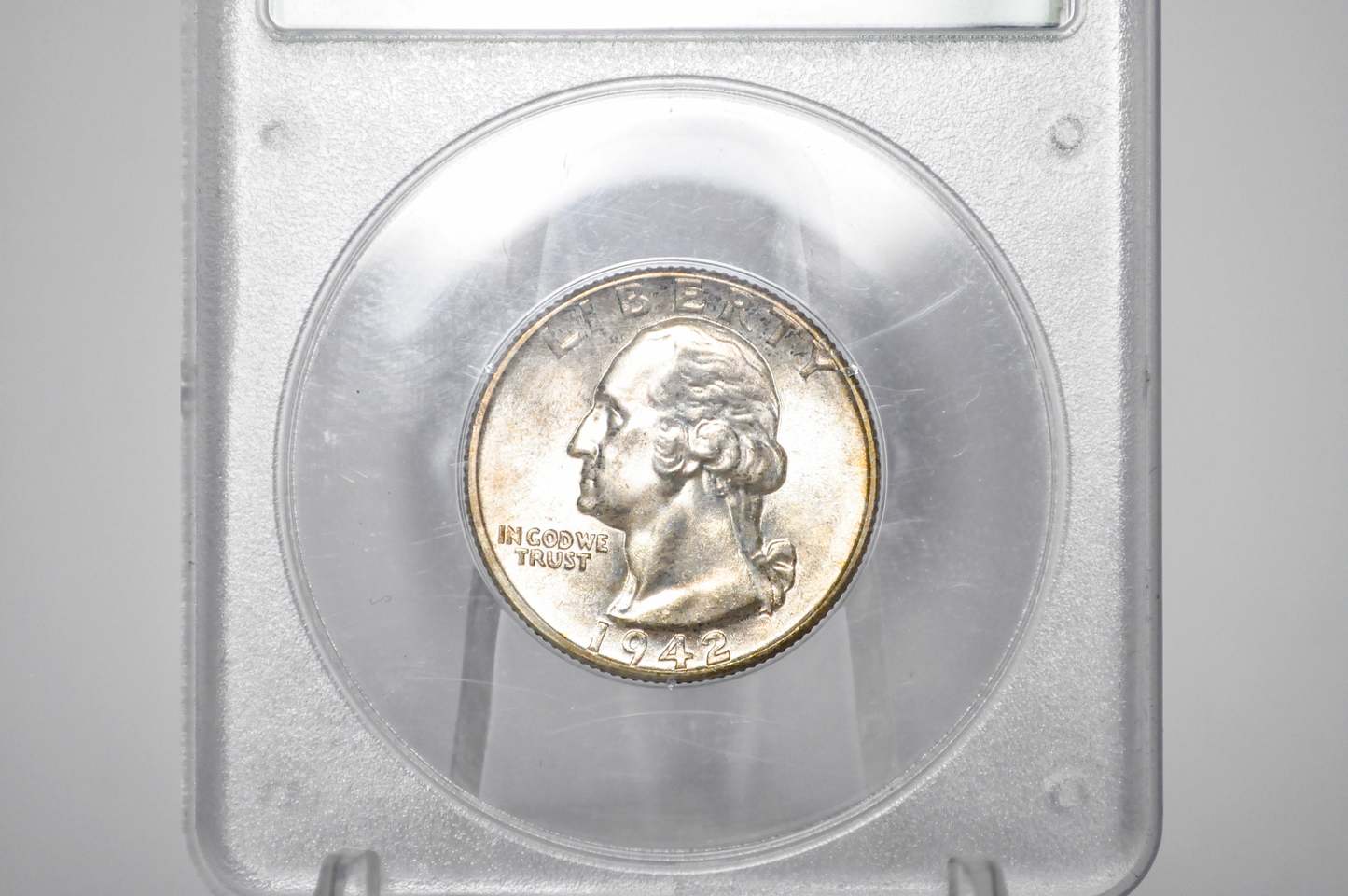 PCGS Rattler 1942 Washington Quarter MS65 - 1980's PCGS Holder - 1942 Quarter MS65 (Copy)