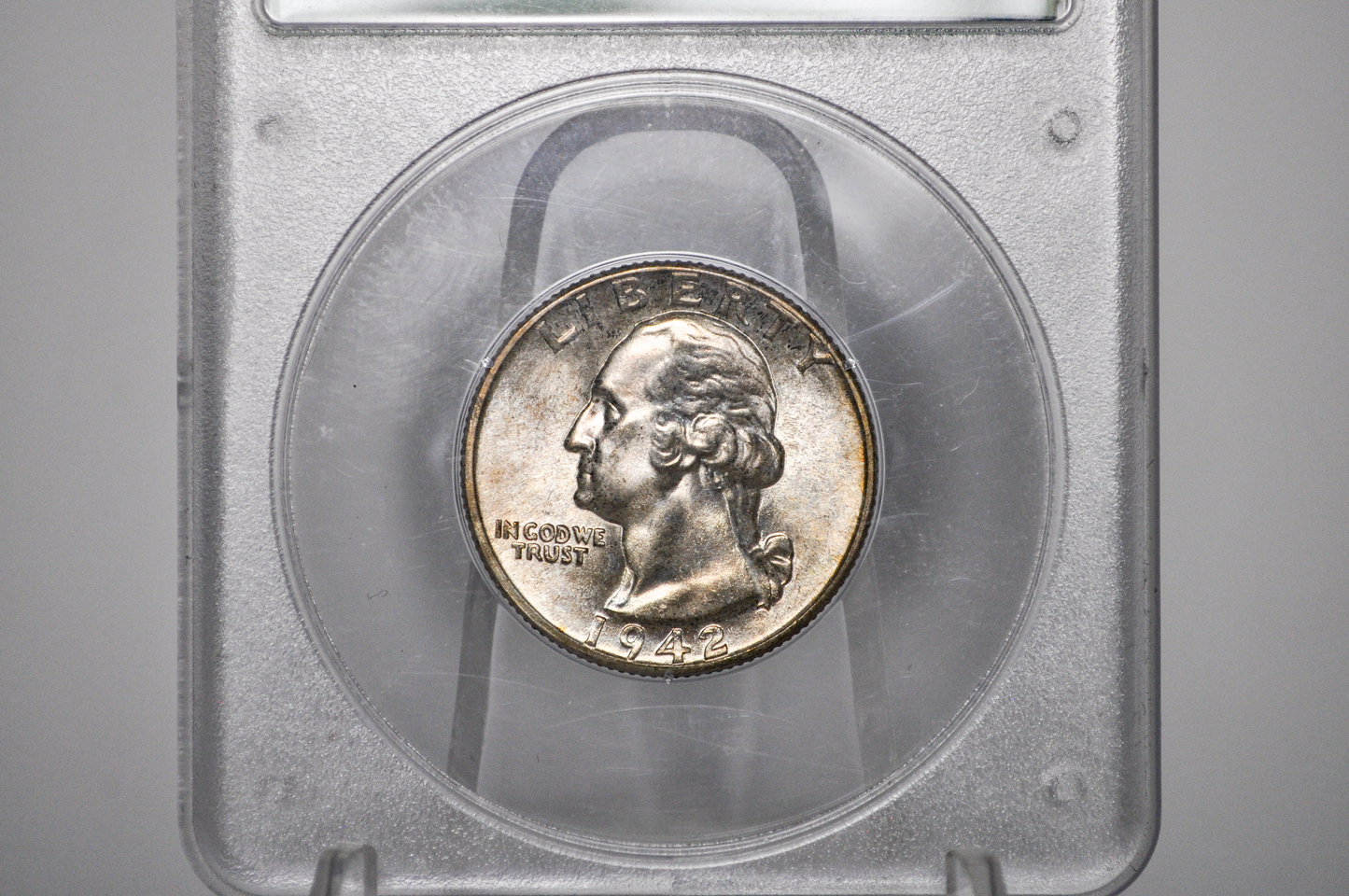 PCGS Rattler 1942 Washington Quarter MS65 - 1980's PCGS Holder - 1942 Quarter MS65 (Copy)