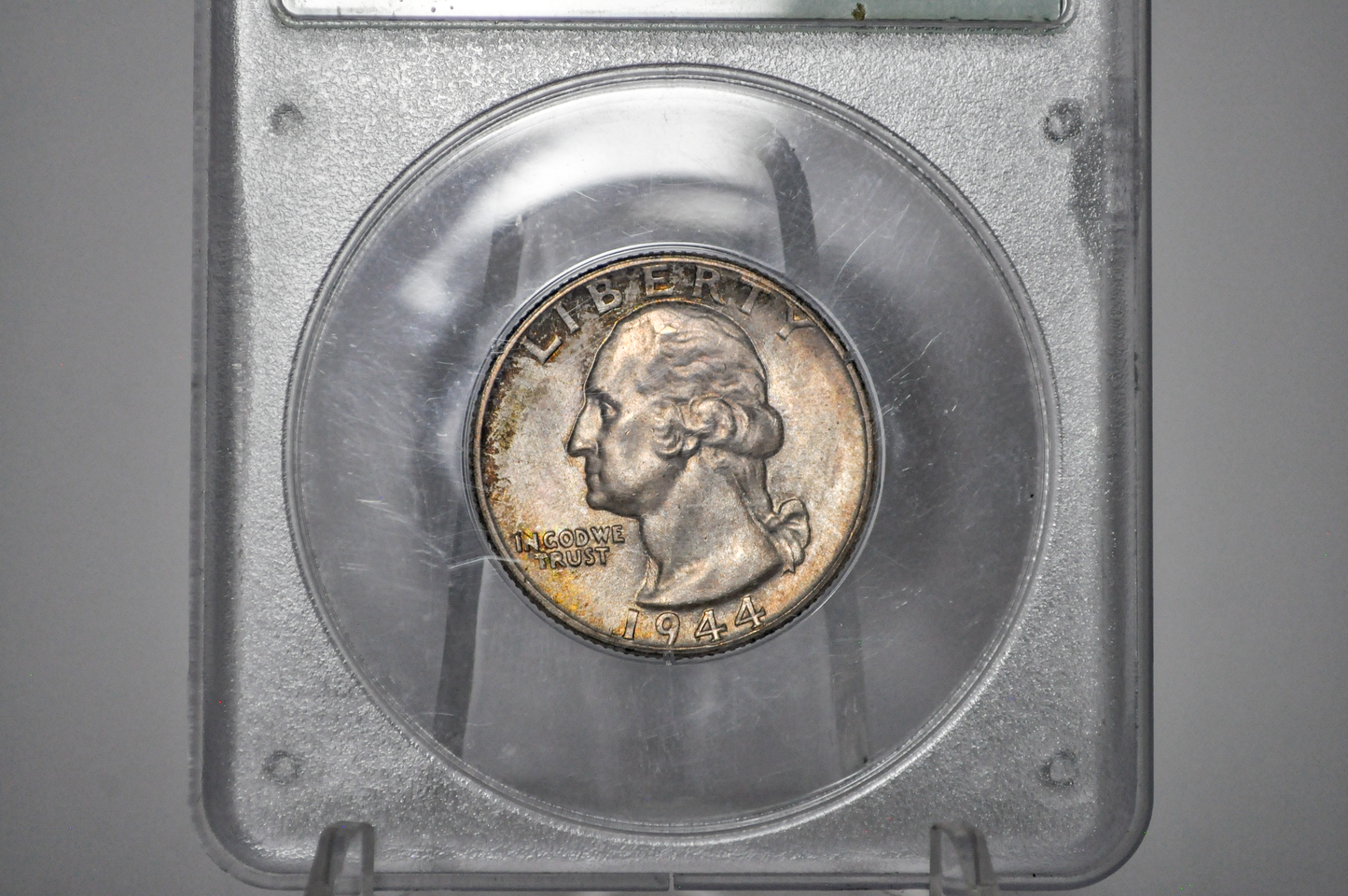 PCGS Rattler 1944 Washington Quarter MS65 - 1980's PCGS Holder - 1944 Quarter MS65