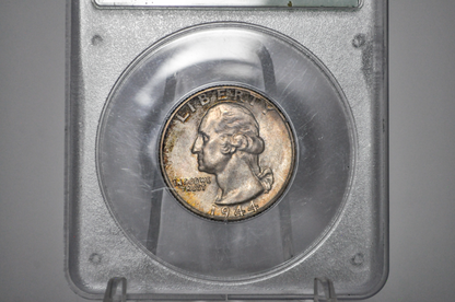 PCGS Rattler 1944 Washington Quarter MS65 - 1980's PCGS Holder - 1944 Quarter MS65