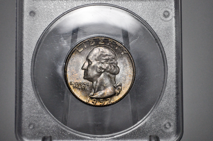 PCGS Rattler 1952 Washington Quarter MS65 - 1980's PCGS Holder - 1952 Quarter MS65