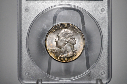 PCGS Rattler 1952 Washington Quarter MS65 - 1980's PCGS Holder - 1952 Quarter MS65