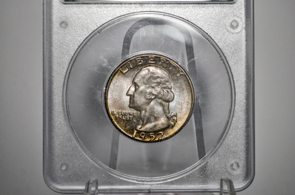PCGS Rattler 1952 Washington Quarter MS65 - 1980's PCGS Holder - 1952 Quarter MS65